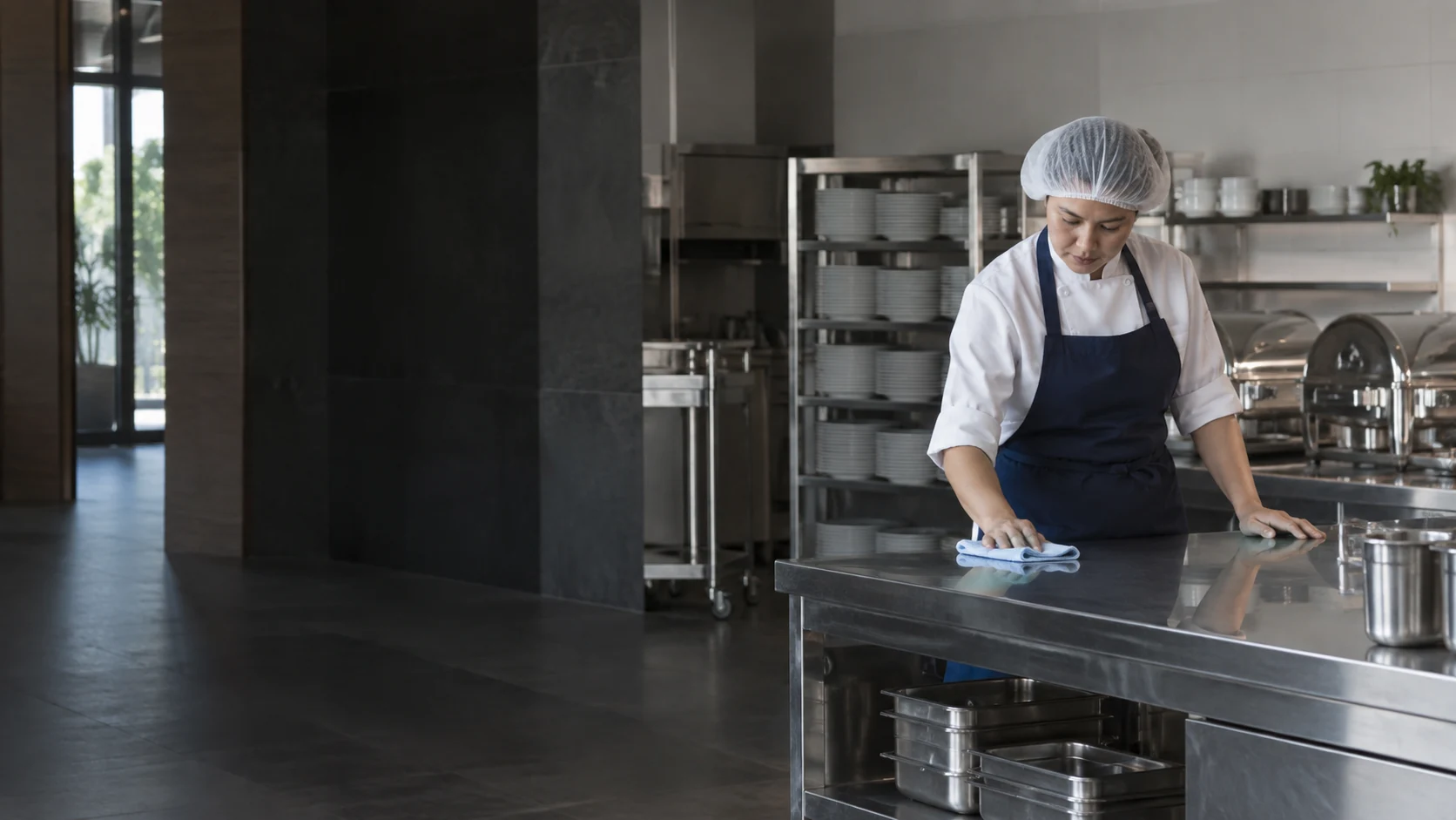 Profissional no ambiente de buffets